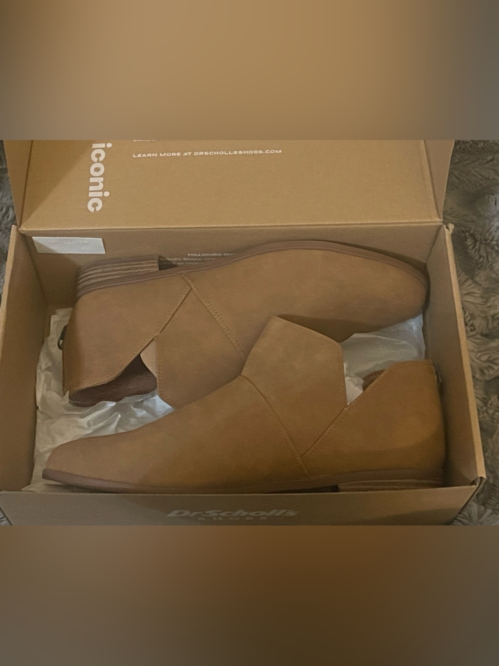 Dr. Scholl's Brown Suede Pointed Slip-On Flats